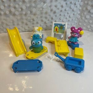 Vintage Playskool dollhouse nursery playground bundle